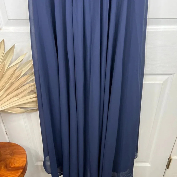 Eliza J Women's Size 10 Blue Embellished High/Low Chiffon Dress Formal - Picture 10 of 15